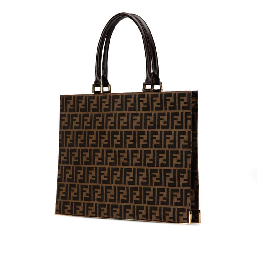 Fendi Zucca Canvas Tote Bag Brown Very good condition - Back View