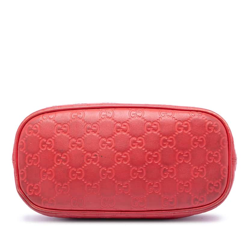 Gucci Mini Guccissima Dome Satchel Red Leather Very good condition - Inside View