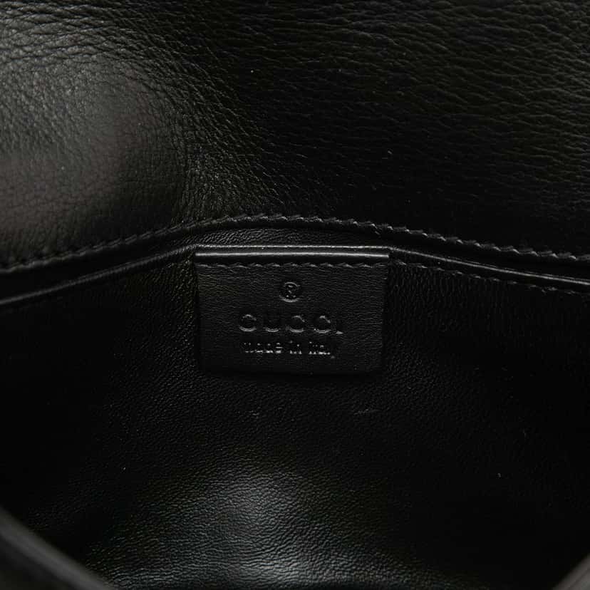 Gucci Small Leather Emily Shoulder Bag Black Leather Very good condition - Box View