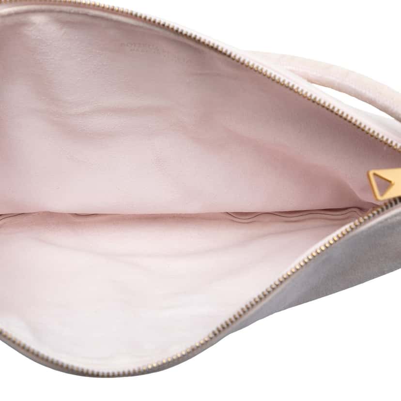 Bottega Veneta Suede Turn Pouch Pink Leather Very good condition - Model View