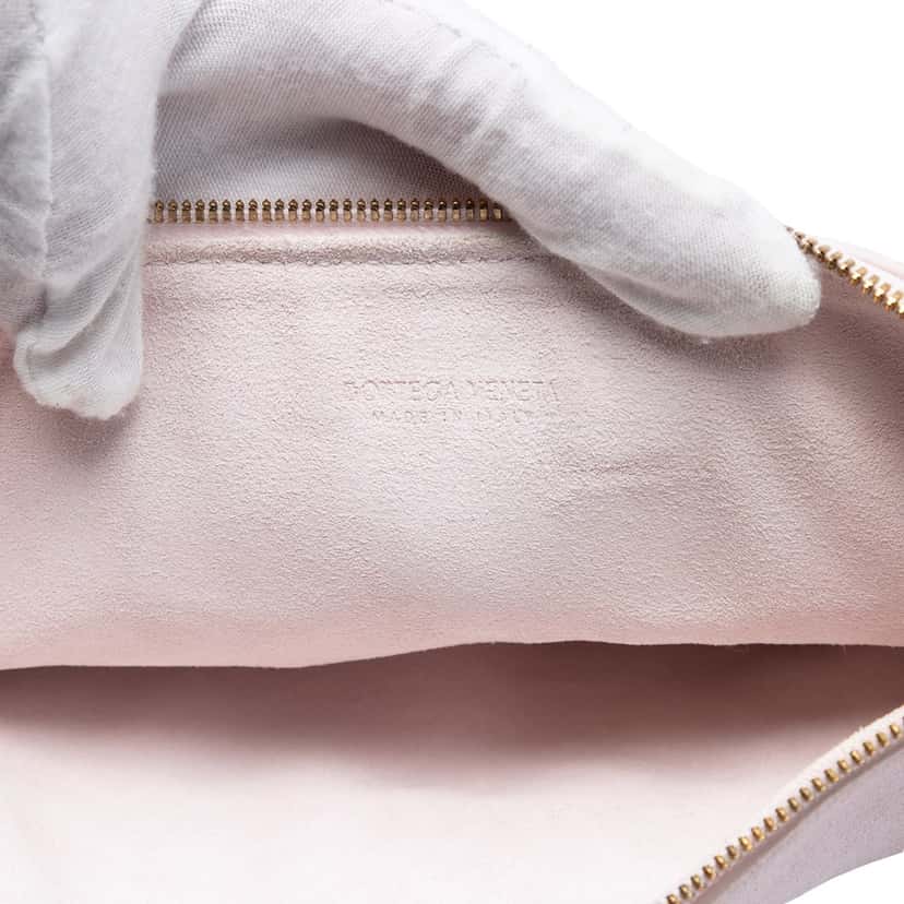 Bottega Veneta Suede Turn Pouch Pink Leather Very good condition - Box View