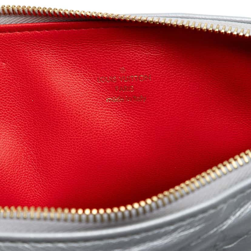 Louis Vuitton Monogram Embossed Puffy Lambskin Coussin PM Silver Leather Very good condition - Box View