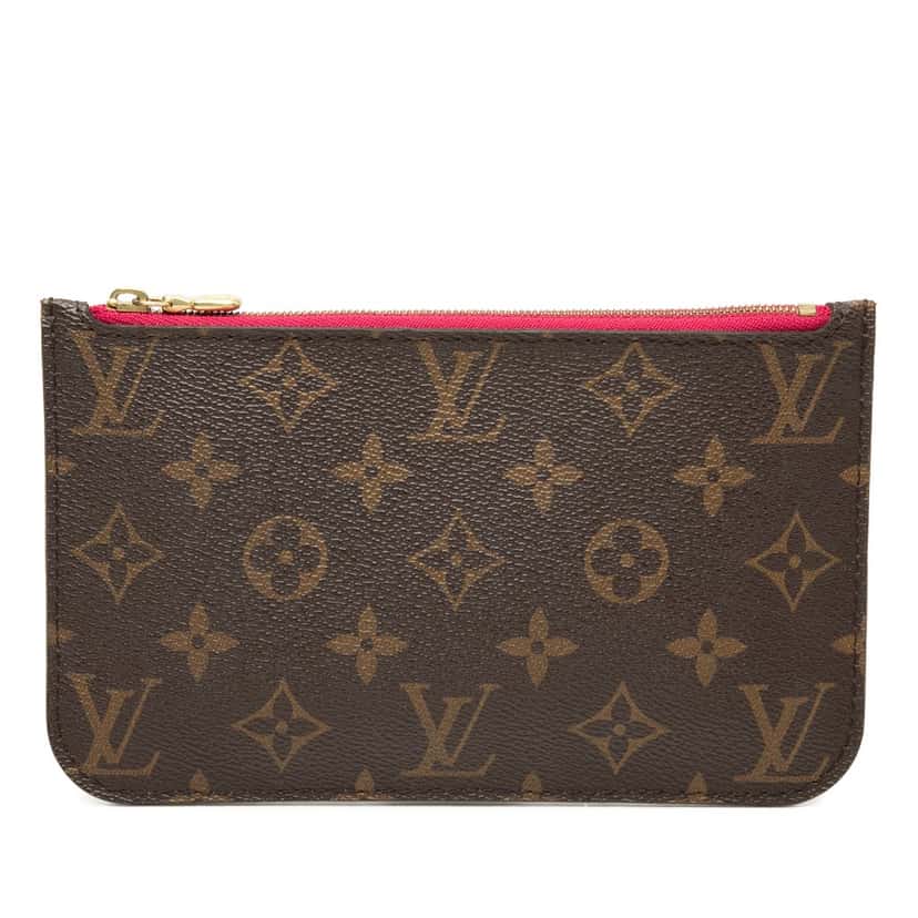 Louis Vuitton Monogram Neverfull PM Pouch Brown Very good condition - Front View