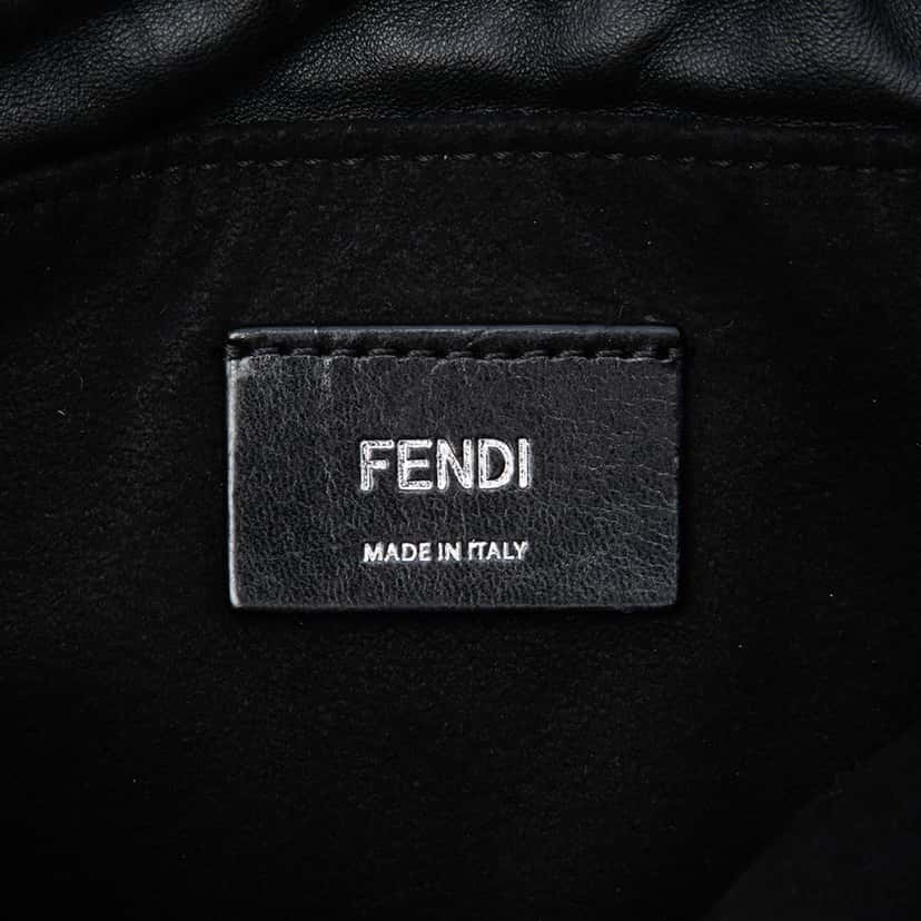 Fendi Leather Pack Pouch Bag Black Leather Very good condition - Box View