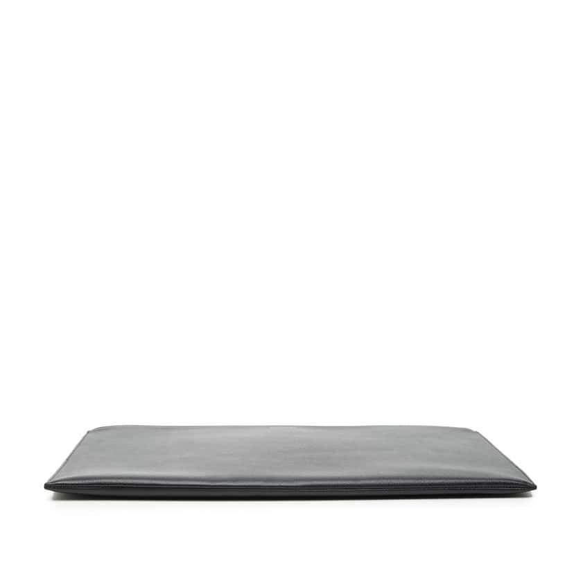 Saint Laurent Grain De Poudre Zip Document Holder Black Leather Very good condition - Inside View