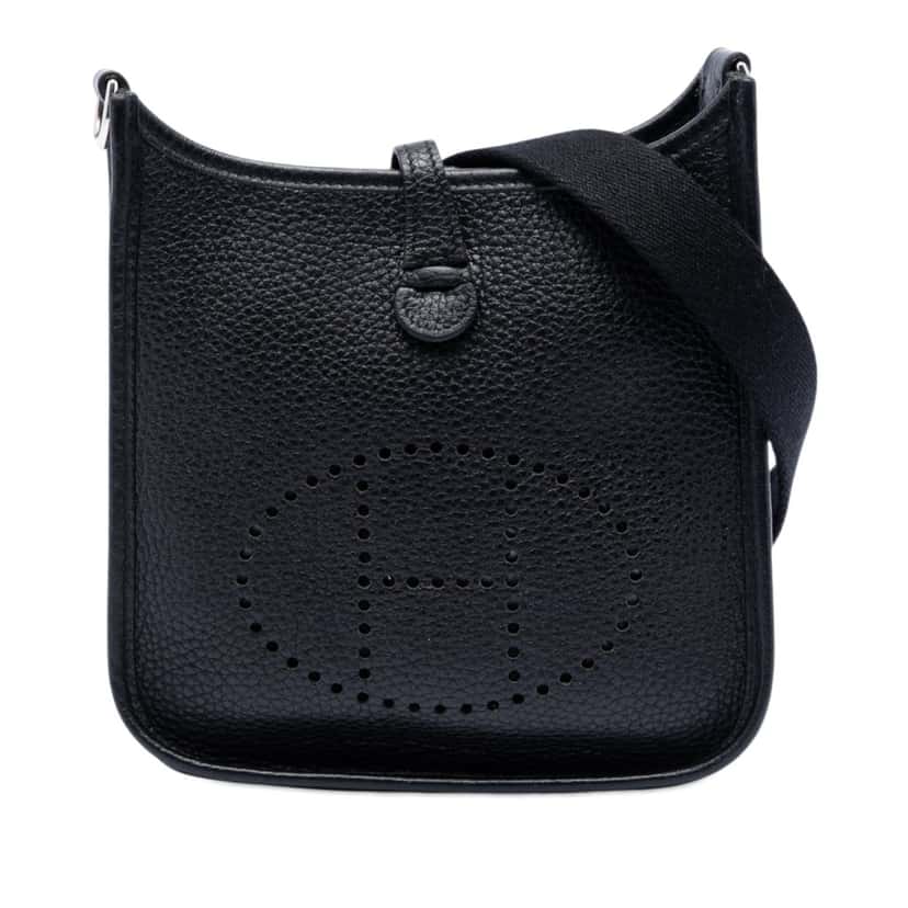 Hermès Clemence Evelyne 16 Amazone Black Leather Very good condition - Front View