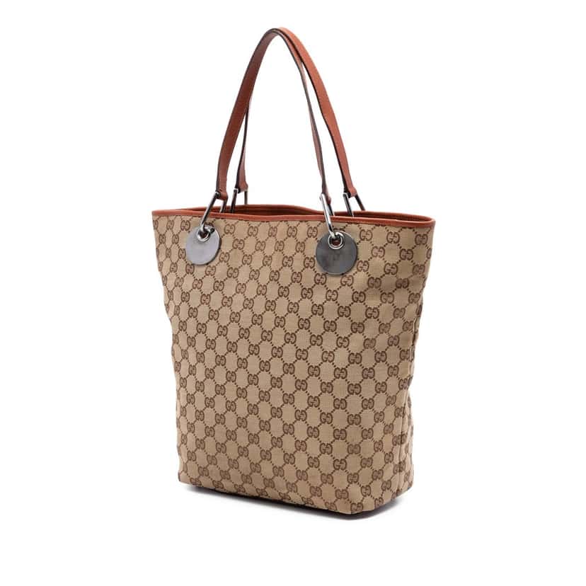 Gucci Large GG Canvas Eclipse Tote Beige Very good condition - Back View