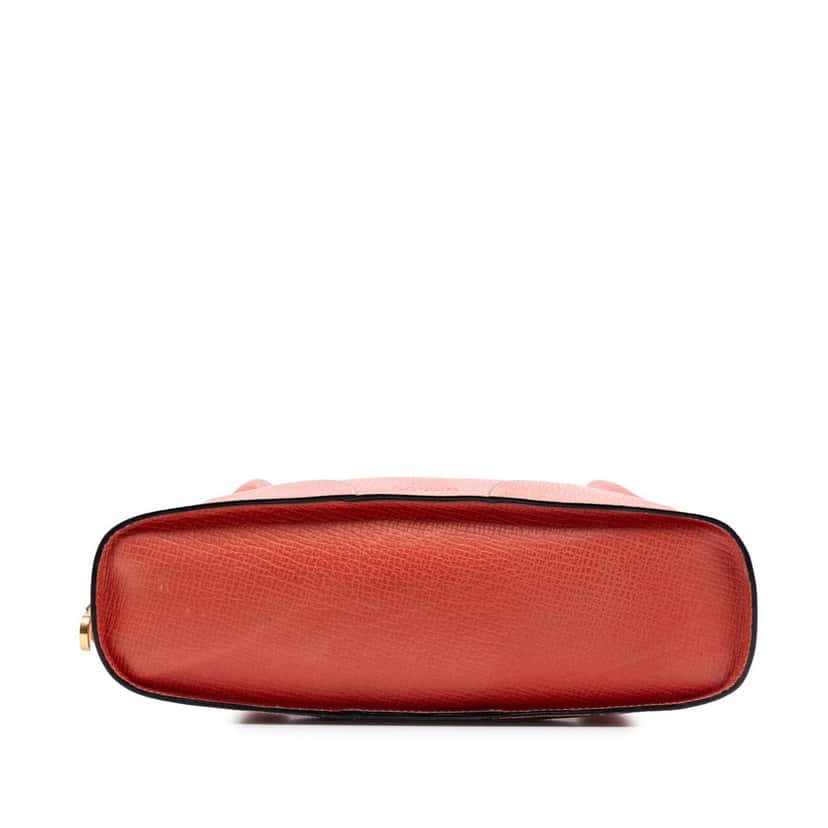 LOEWE Textured Calfskin Top Handle Bag Pink Leather Very good condition - Inside View