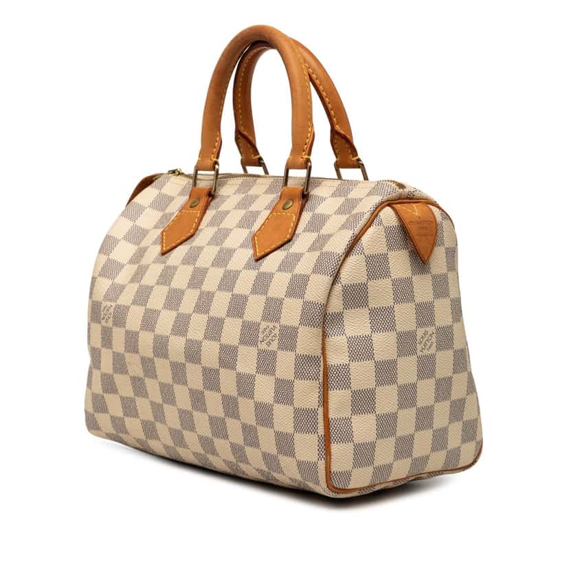 Louis Vuitton Damier Azur Speedy 25 White Very good condition - Back View
