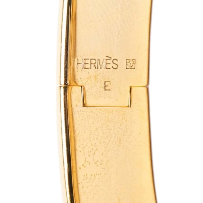 Hermès Narrow Enamel Clic H Bracelet PM White Very good condition - Model View