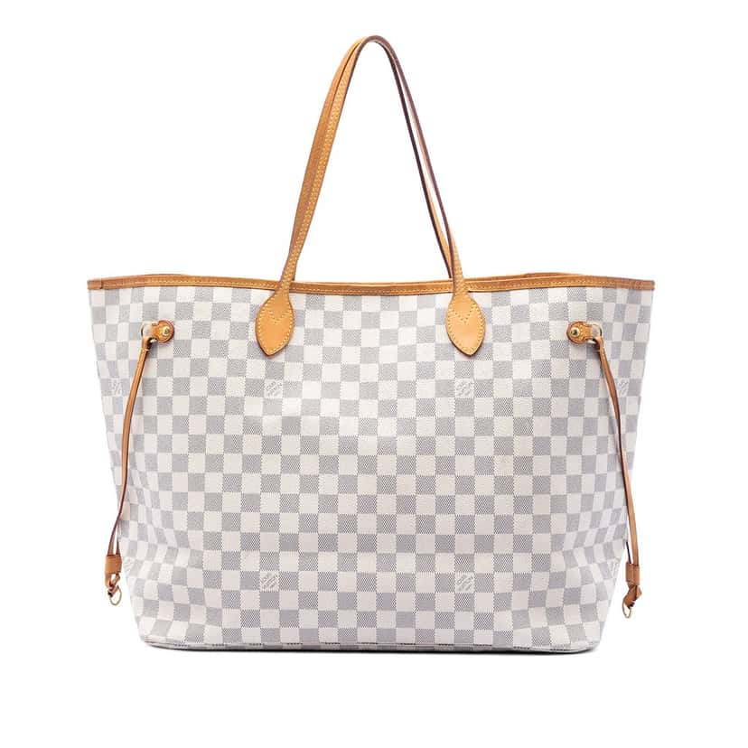 Louis Vuitton Damier Azur Neverfull GM White Very good condition - Front View