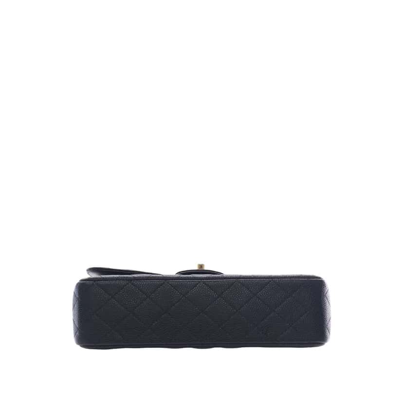 Chanel Medium Classic Caviar Double Flap Black Leather Very good condition - Inside View