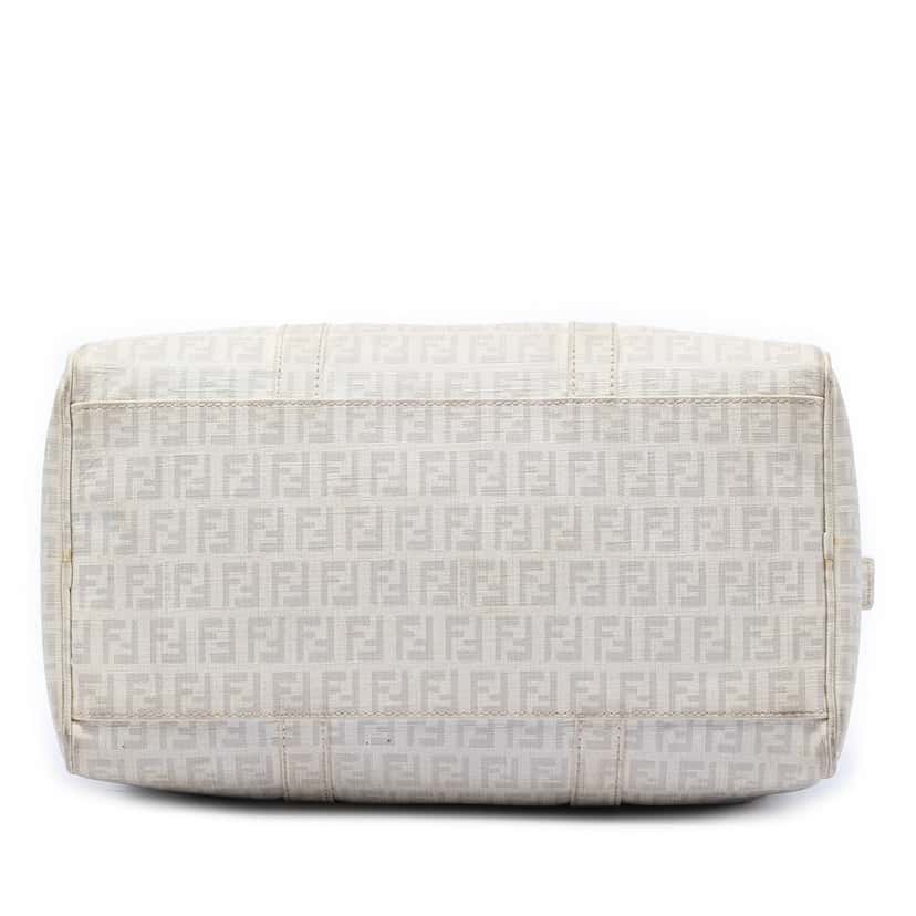 Fendi Zucchino Spalmati Forever Bauletto Boston Bag Beige Very good condition - Inside View