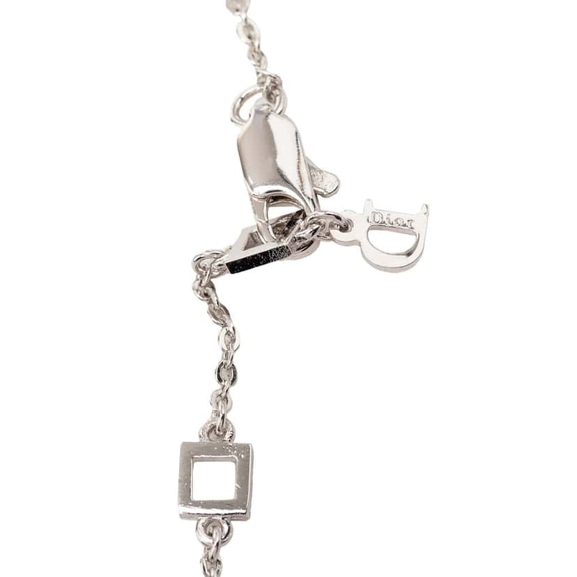 Dior Brass I Love Dior Pendant Necklace Silver Metal Very good condition - Model View