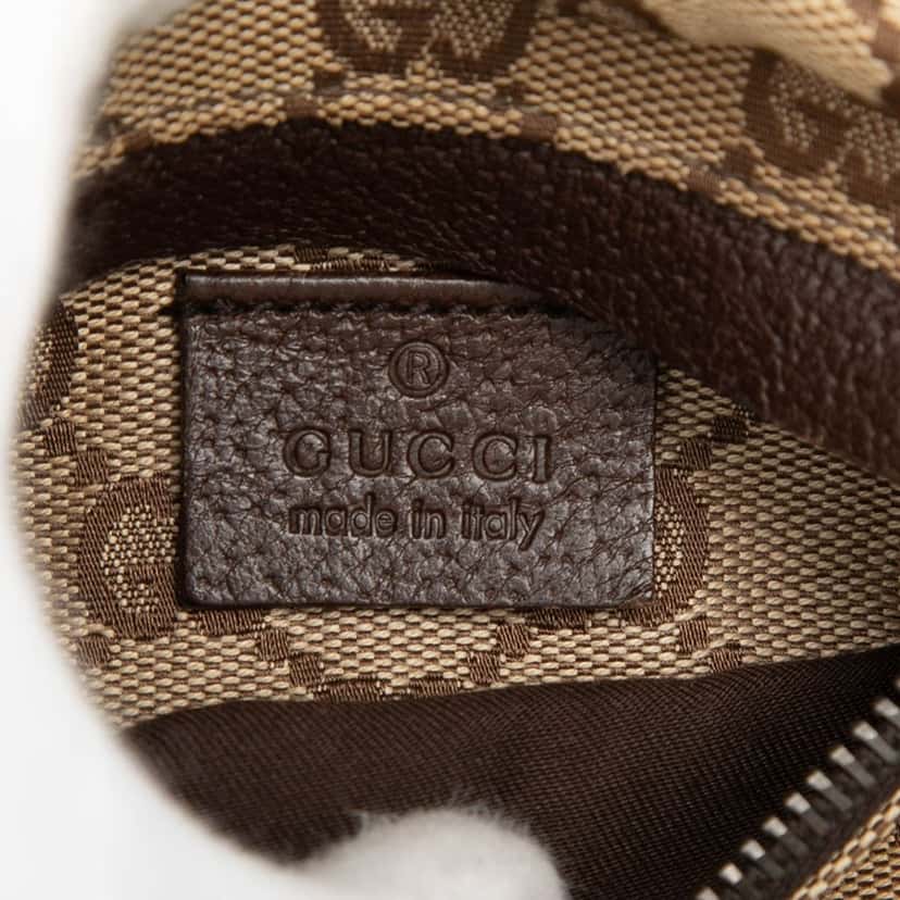 Gucci GG Canvas Web Double Pocket Belt Bag Beige Very good condition - Box View