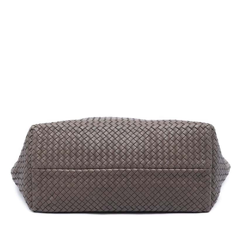 Bottega Veneta Large Lambskin Intreccio Cabat Tote Brown Leather Very good condition - Inside View