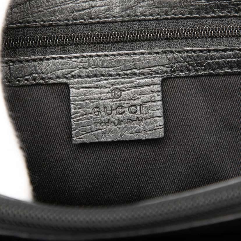 Gucci GG Canvas Bamboo Tote Black Very good condition - Box View