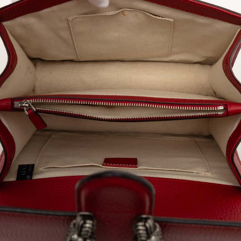 Gucci Medium Calfskin Bamboo Dionysus Web Satchel Red Leather Very good condition - Model View