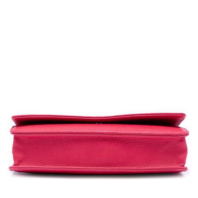 Chanel Caviar Bicolor CC Wallet On Chain Pink Leather Very good condition - Inside View