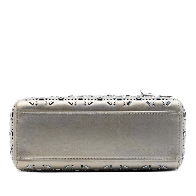 Dior Mini Satin Cannage Crystal Embellished Lady Dior Other Very good condition - Inside View
