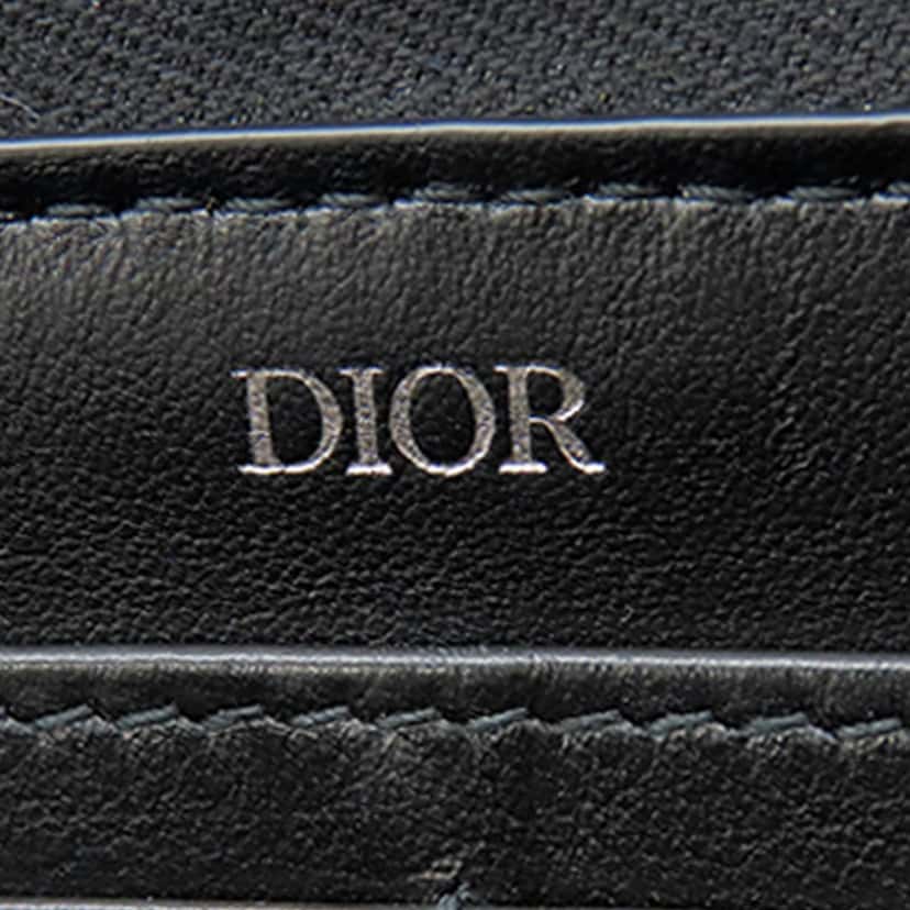 Dior Oblique Canvas and Leather Saddle Zippy Wallet Black Very good condition - Box View