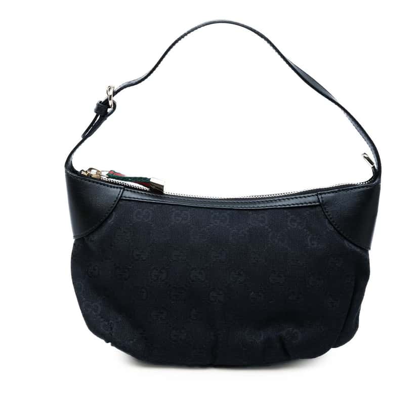 Gucci GG Canvas Web Handbag Blue Very good condition - Front View