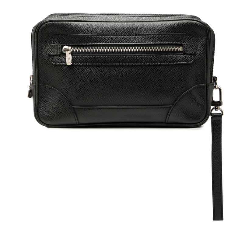 Louis Vuitton Taiga Neo Pavel Black Leather Very good condition - Front View