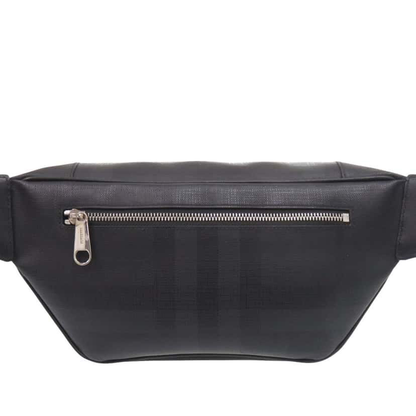 Burberry London Check Coated Canvas Sonny Belt Bag Black Very good condition - Back View