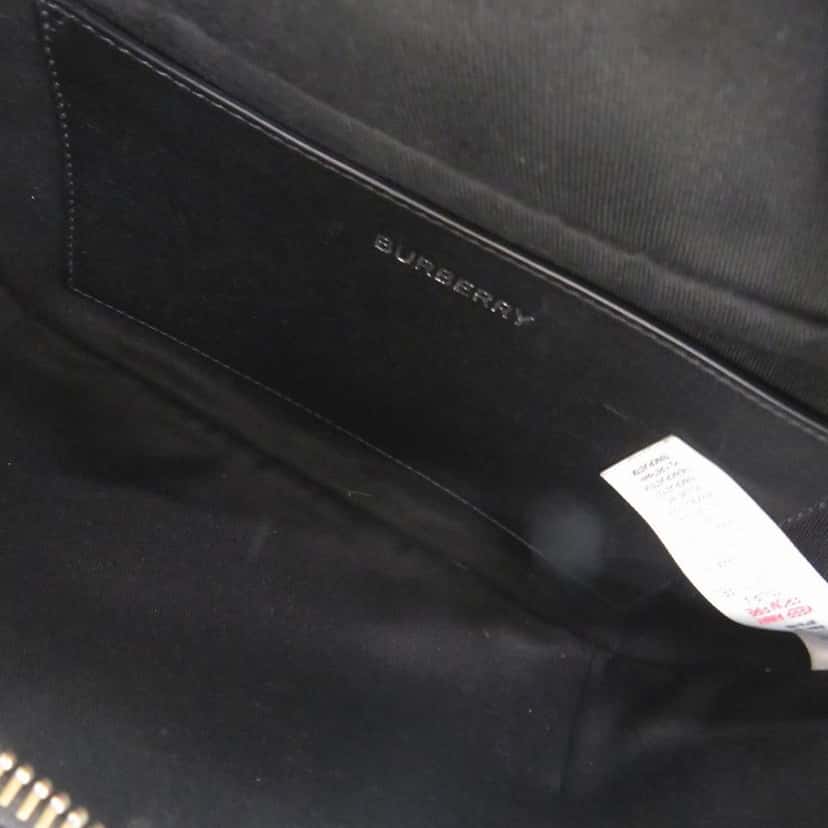 Burberry London Check Coated Canvas Sonny Belt Bag Black Very good condition - Box View