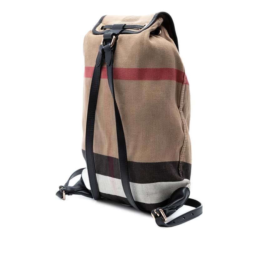 Burberry Mega Check Canvas Chiltern Backpack Brown Very good condition - Back View