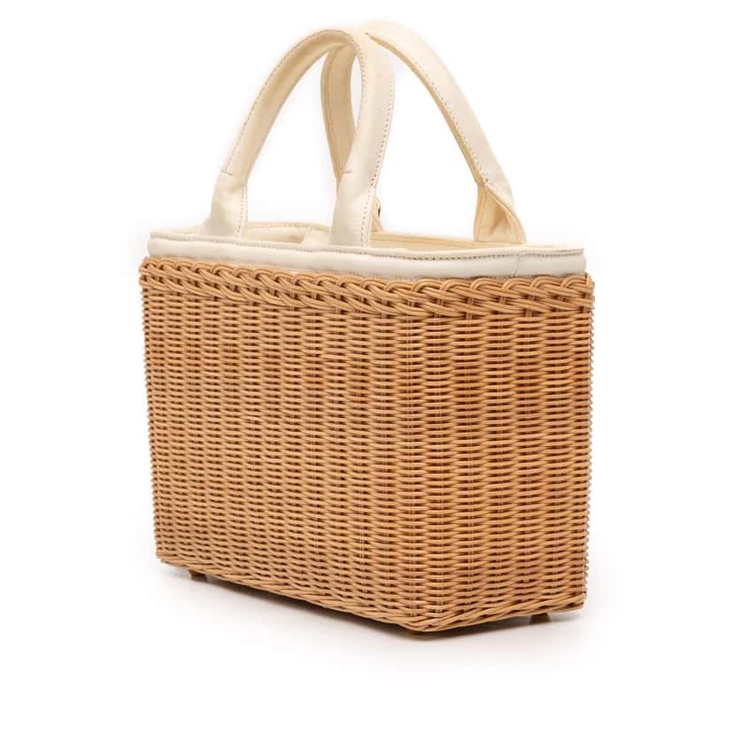 Prada Wicker Satchel Beige Good condition - Back View