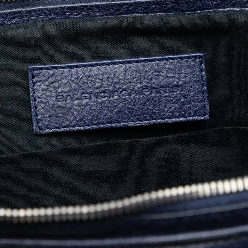 Balenciaga Lambskin Motocross Giant 12 Briefcase Blue Leather Very good condition - Box View