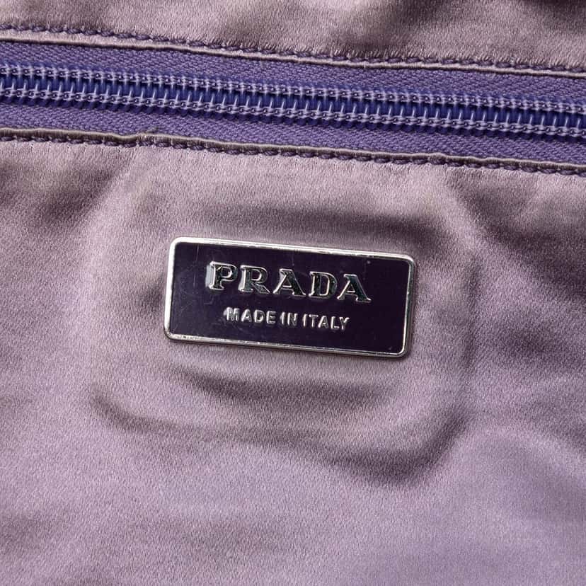 Prada Cinghiale Trimmed Canvas Canapa Bauletto Bag Beige Very good condition - Box View