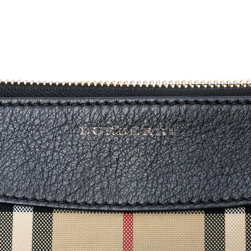 Burberry Haymarket Check Canvas Peyton Crossbody Beige Very good condition - Box View