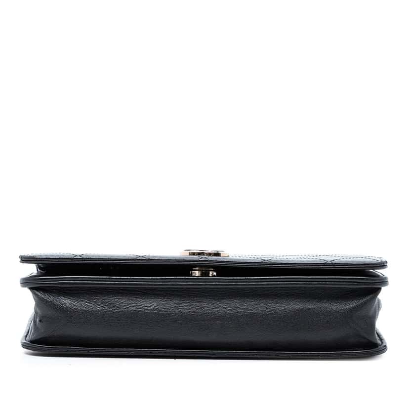 Chanel CC Stitched Calfskin Wallet on Chain Black Leather Very good condition - Inside View