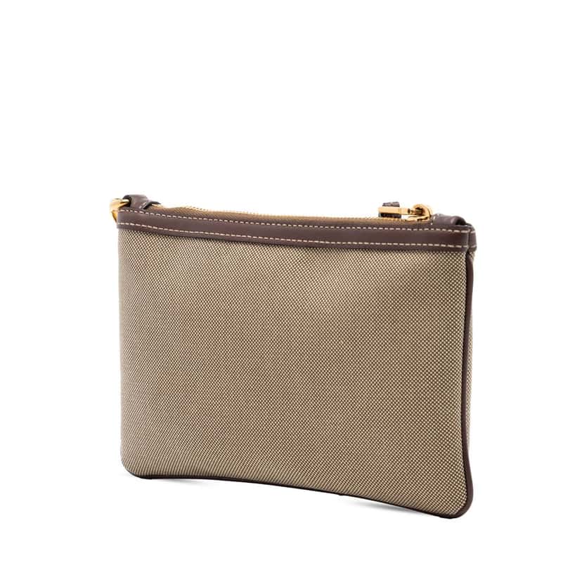 Prada Canvas Canapa Wristlet Clutch Brown Very good condition - Back View