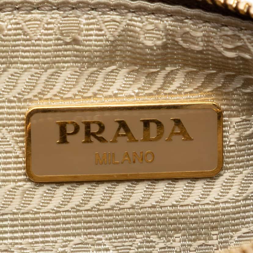 Prada Canvas Canapa Wristlet Clutch Brown Very good condition - Box View