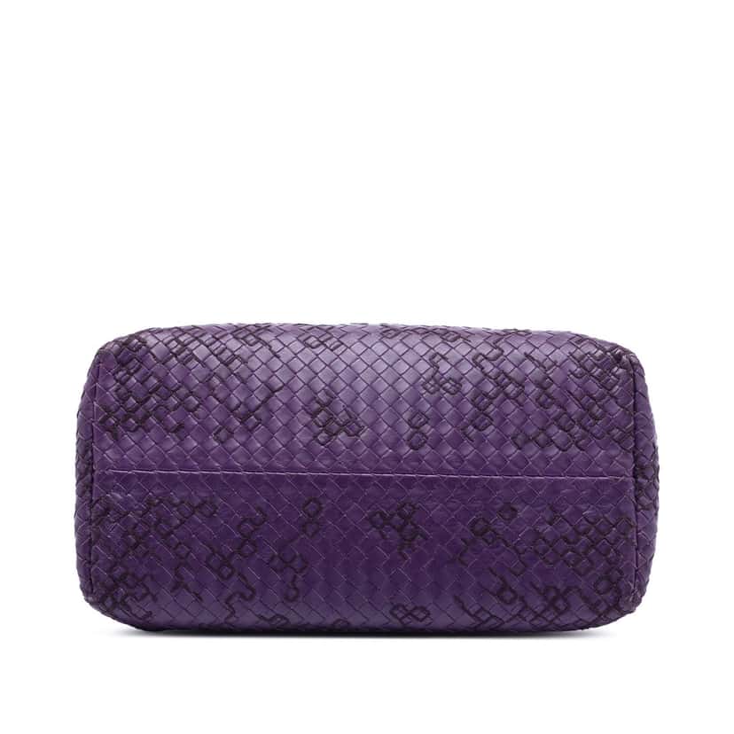 Bottega Veneta Medium Nappa Intrecciato Roma Tote Purple Leather Very good condition - Inside View