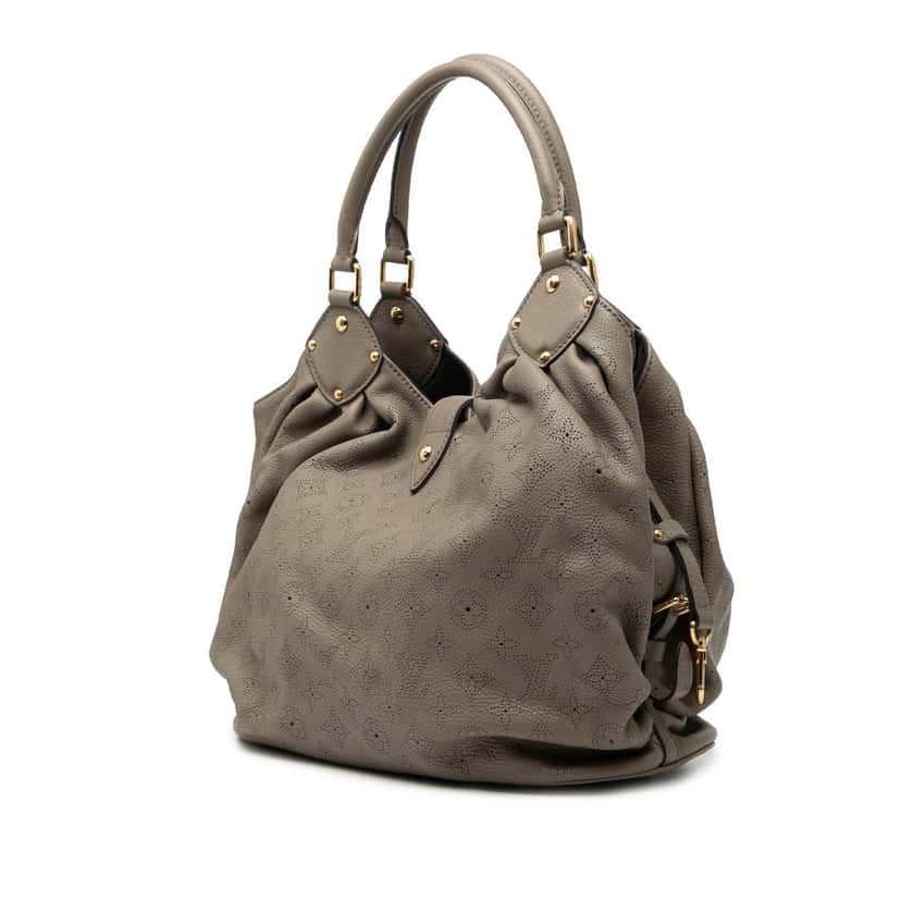 Louis Vuitton Monogram Mahina L Hobo Brown Leather Very good condition - Back View