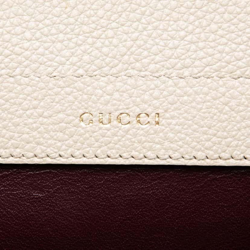 Gucci Medium Calfskin Zumi Top Handle Bag White Leather Very good condition - Box View
