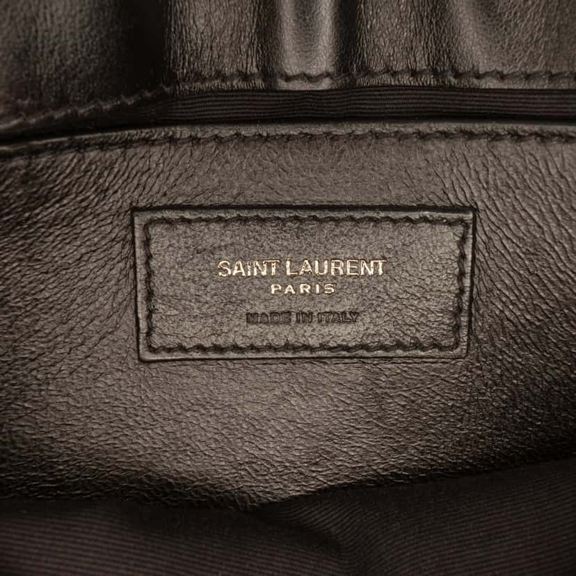Saint Laurent Small Matelasse Calfskin Monogram Monochrome LouLou Shoulder Bag Black Leather Very good condition - Box View