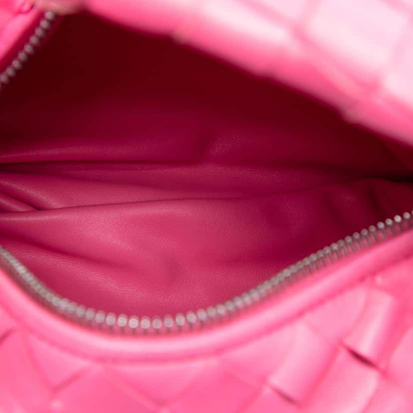Bottega Veneta Mini Nappa Intrecciato Jodie Pink Leather Very good condition - Model View