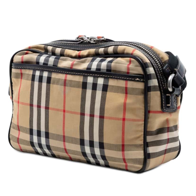 Burberry House Check Canvas Paddy Crossbody Beige Very good condition - Back View