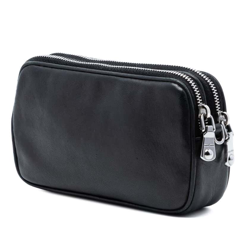 Miu Miu Studded Leather Double Zip Crossbody Black Leather Very good condition - Back View