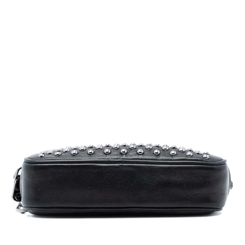 Miu Miu Studded Leather Double Zip Crossbody Black Leather Very good condition - Inside View