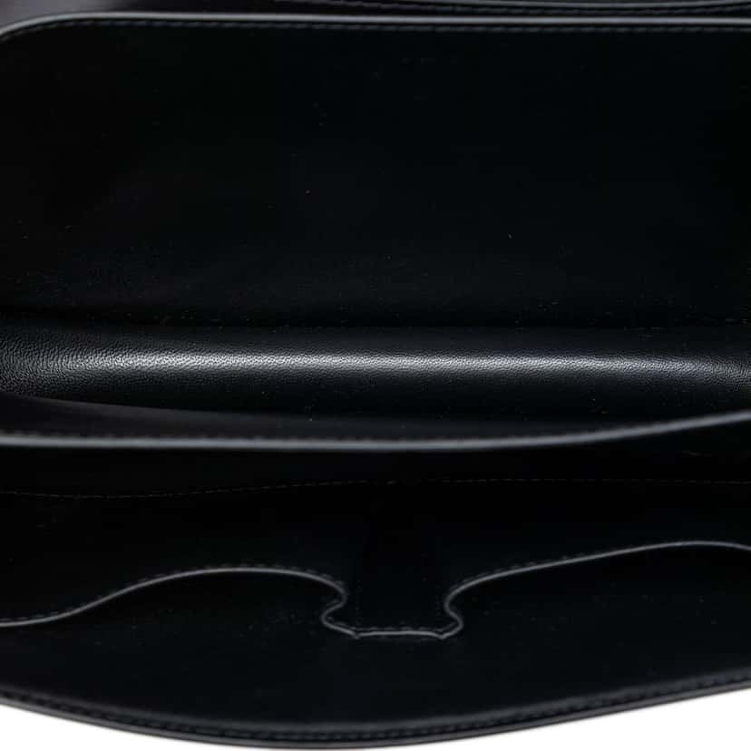 Celine Medium Calfskin and Leopard Print Pony Hair Classic Box Black Leather Very good condition - Model View