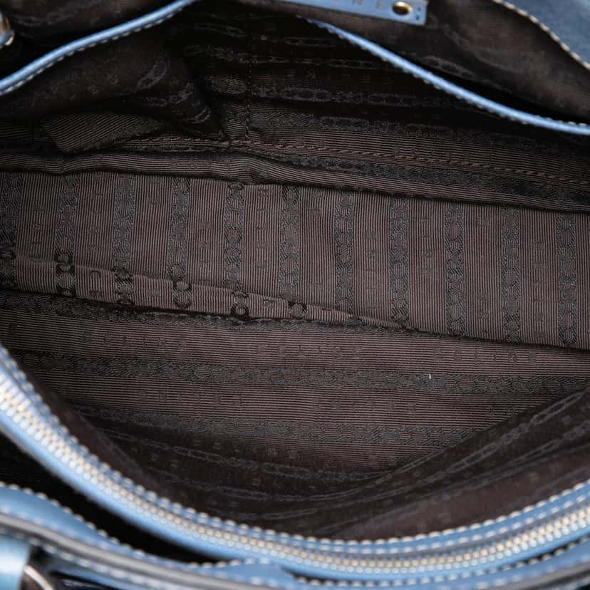Celine Leather Boogie Horse Carriage Handbag Blue Leather Very good condition - Model View