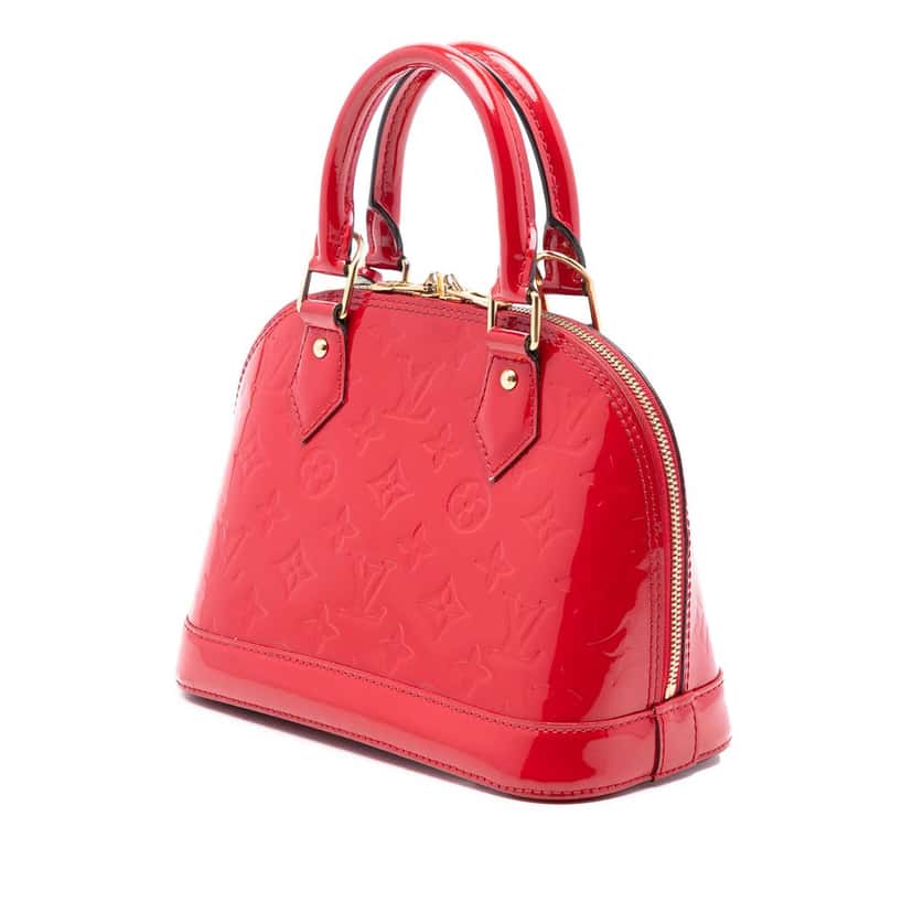 Louis Vuitton Monogram Vernis Alma BB Red Leather Very good condition - Back View
