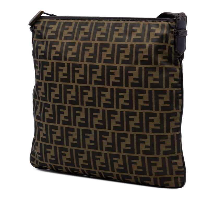 Fendi Zucca Canvas Crossbody Brown Very good condition - Back View