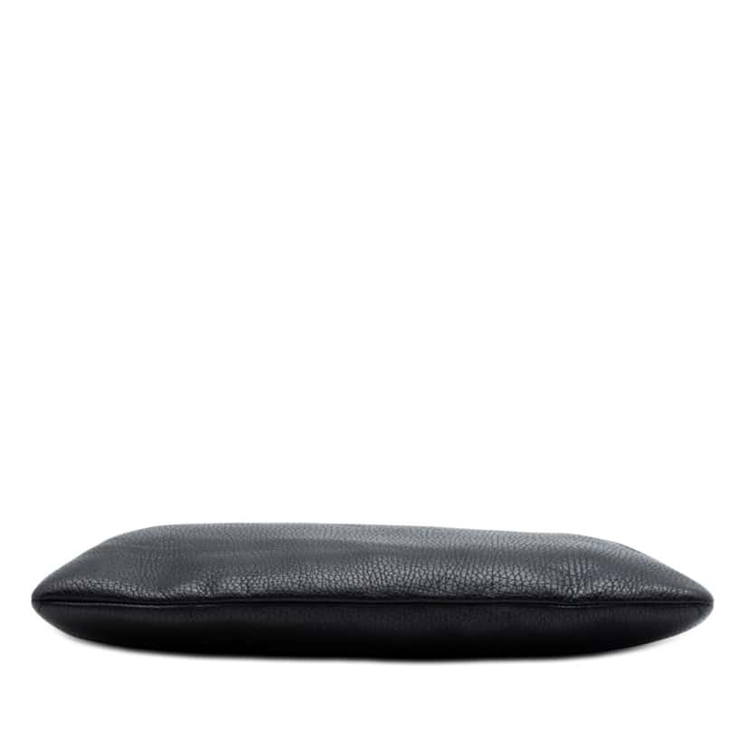 Gucci Calfskin Bamboo Tassel Clutch Black Leather Very good condition - Inside View
